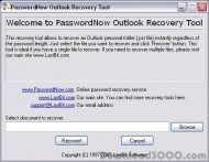 PasswordNow Outlook Recovery Tool screenshot